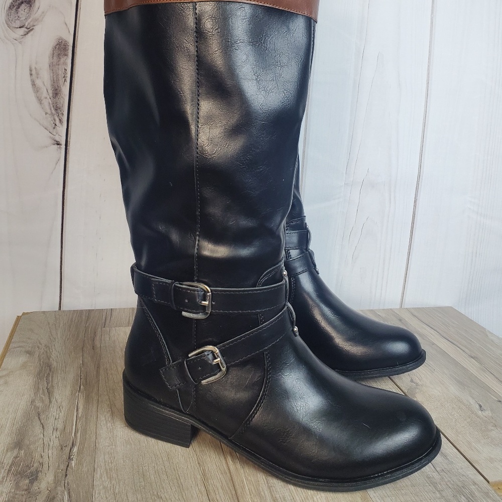 Arizona Jean Co. Black Brown Memory Foam WIDE CALF